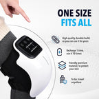 Smart Heated Knee Massager with Vibration & Adjustable Strap – Pain Relief Therapy Device