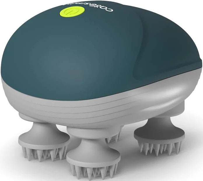 Cordless Electric Scalp Massager with 4 Deep-Kneading Nodes for Hair Growth & Relaxation
