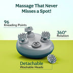Cordless Electric Scalp Massager with 4 Deep-Kneading Nodes for Hair Growth & Relaxation