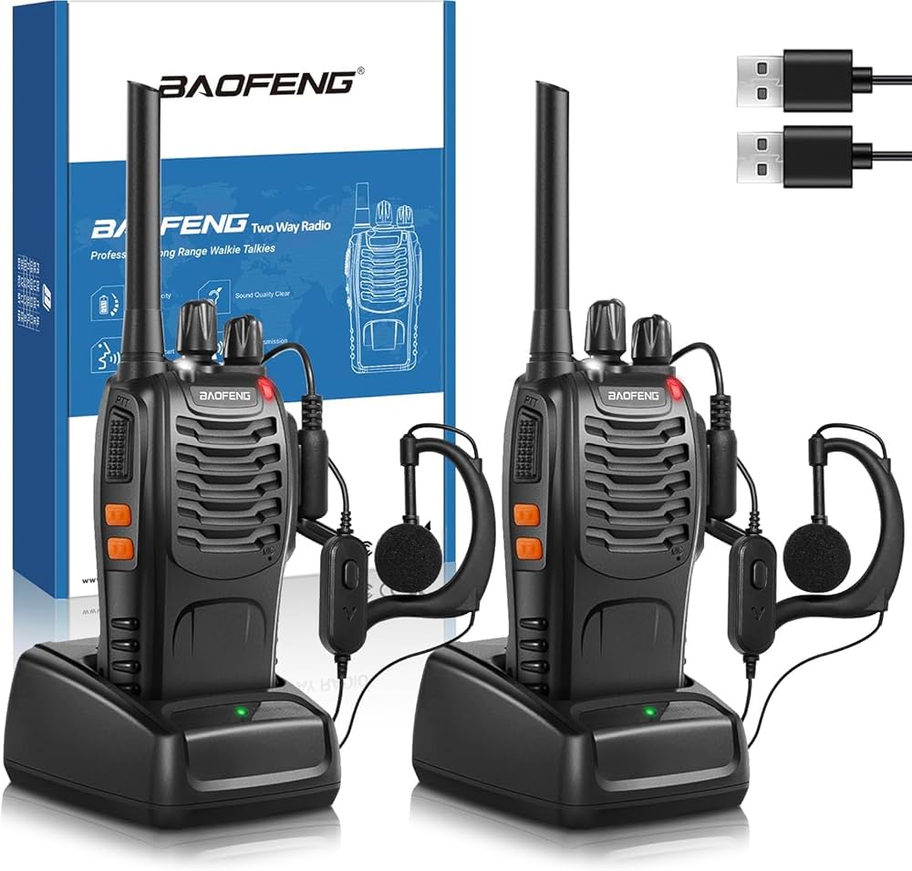 Baofeng BF-888S Two-Way Radio Set – High Power Walkie Talkie with Noise Reduction & Long Standby