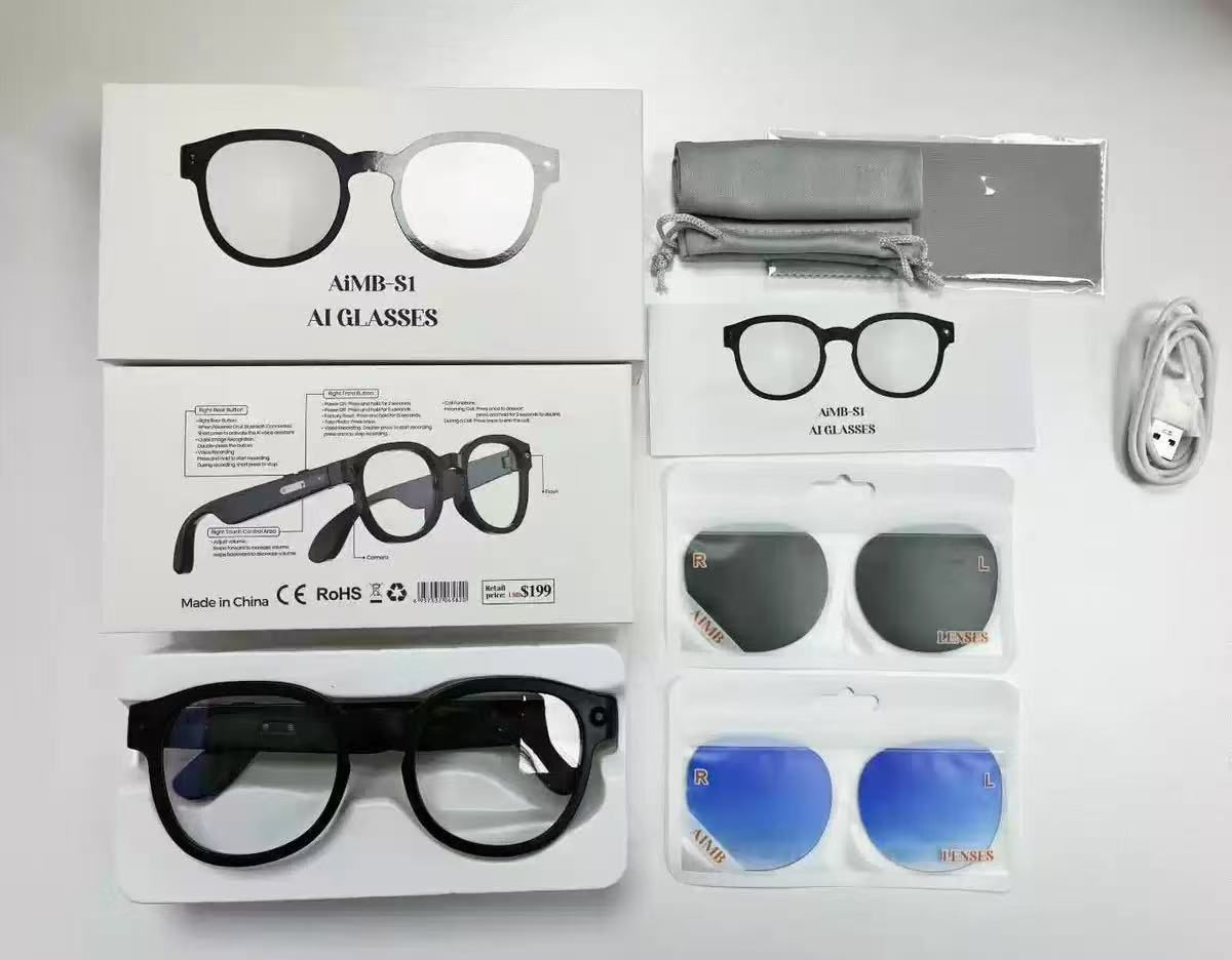 Q8 AI Smart Glasses – HD Camera, Music, Call Translation & Smart Audio Eyewear