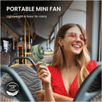 Rechargeable Portable Handheld Fan with 3 Speed Modes – Long Battery Life Mini Cooling Fan