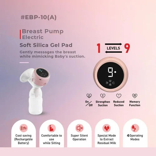 Smart Electric Breast Pump with Digital Display & Adjustable Suction – Portable & Rechargeable