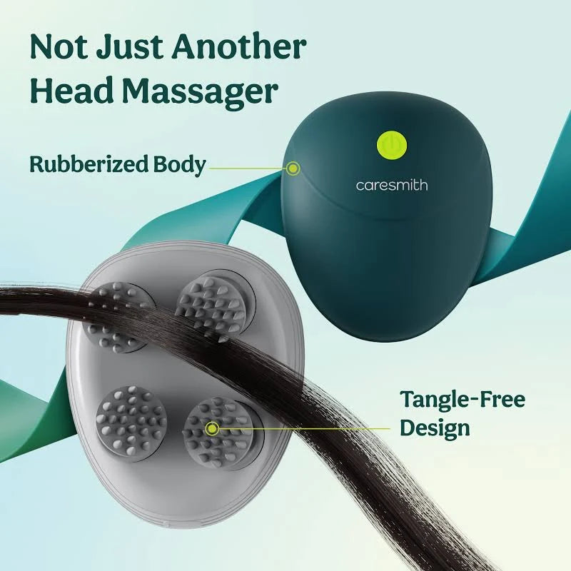 Cordless Electric Scalp Massager with 4 Deep-Kneading Nodes for Hair Growth & Relaxation