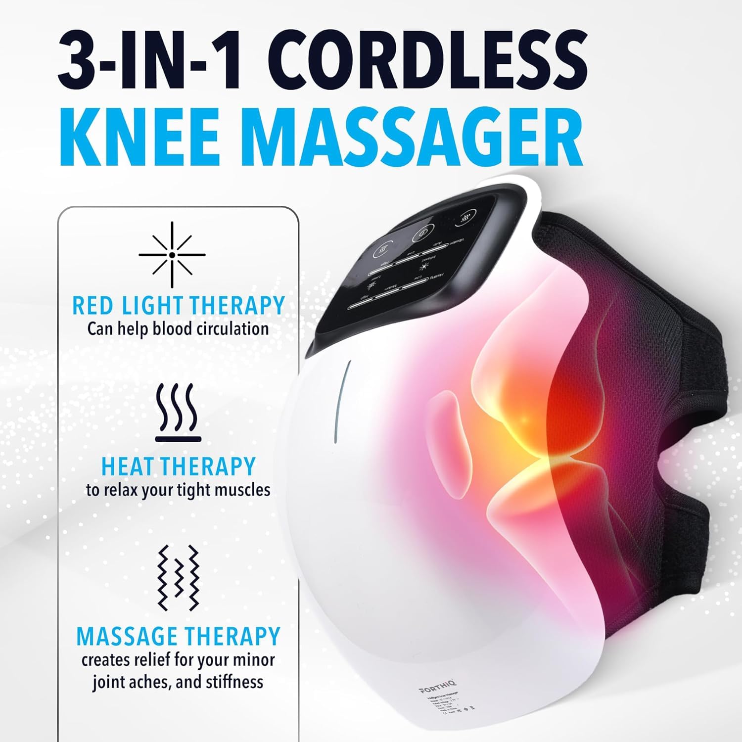 Smart Heated Knee Massager with Vibration & Adjustable Strap – Pain Relief Therapy Device