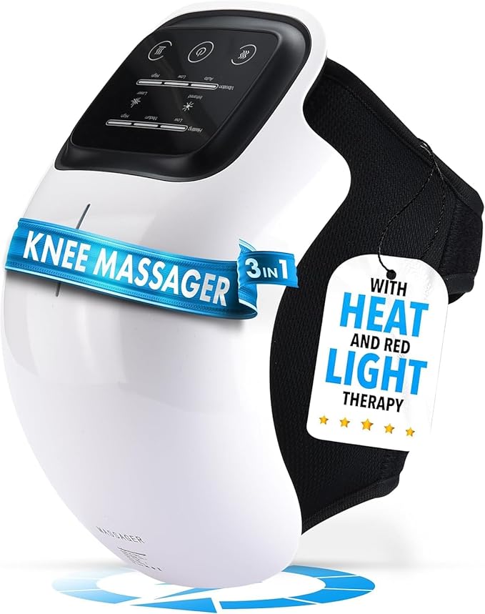 Smart Heated Knee Massager with Vibration & Adjustable Strap – Pain Relief Therapy Device